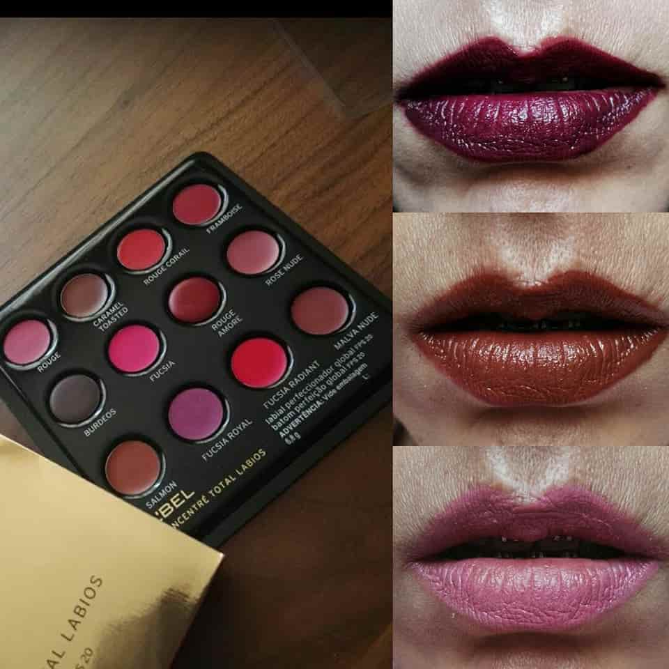 Lápiz labial con color intenso vs natural